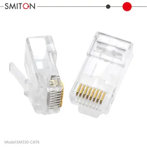 Pass Through Cat6 Connector Rj 45 Passthrough Oem Connectors UTP Unshielded 8P8C Cable Plugs Rj45 Modular Plug