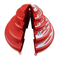 Dispositif de verrouillage de vanne à opercule en plastique ABS avec trou pour cadenas, verrou de sécurité LOTO pour bouteilles de gaz et vannes d'air 25mm-64mm