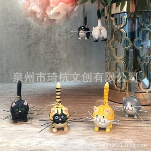 Figura de gato Qi Hang, adorno colgante para decoración del hogar, regalo de Navidad - Product Image 4