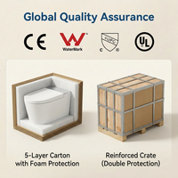 WC intelligent mural haut de gamme CUPC UL avec bidet automatique, auto-nettoyant, télécommande et fonction WC intelligent