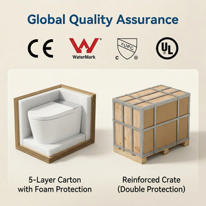 <span class=keywords><strong>WC</strong></span> intelligent mural haut de gamme CUPC UL avec bidet automatique, auto-nettoyant, télécommande et fonction <span class=keywords><strong>WC</strong></span> intelligent - Product Image 5