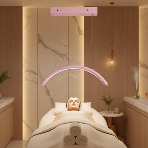 Plafonnier Osum 28 pouces, demi-lune dorée, LED moderne, montage encastré, aluminium rose, réglable, certifié CE RoHS - Product Image 1