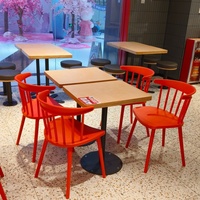 Ensemble table et chaises de restaurant, pour burgerie, salon de thé, snack, café, usage commercial, mobilier de restaurant, design moderne et simple