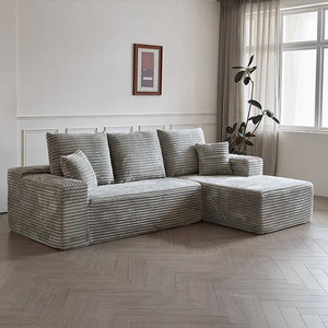 <span class=keywords><strong>Canapé</strong></span> modulaire multifonctionnel en forme de L, neuf, avec housse en <span class=keywords><strong>tissu</strong></span> peluche long <span class=keywords><strong>confortable</strong></span> et mousse de soutien robuste, convertible en lit - Product Image 4