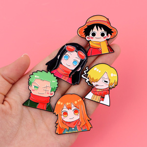 Broches de Bisutería de Moda 0NE PIECE Q <span class=keywords><strong>Ver</strong></span>. Broches de Metal de Luffy, Zoro, Nami, Boa y Sanji, Insignias de Aleación para Manualidades, Broche de Anime - Product Image 6