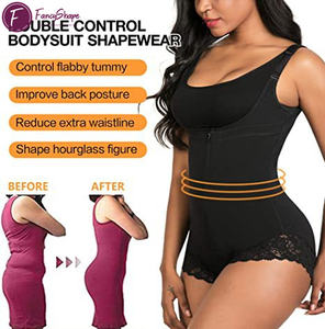 Fajas Colombianas Reductoras y Moldeadoras para Mujer, Body Shaper Control de Abdomen con Cremallera y Encaje Levantacola - Product Image 5