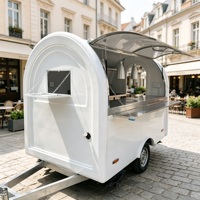 Chariot à café entièrement équipé sur petites roues, remorque de camion-restaurant, camion-restaurant mobile, cuisine complète pour la vente de glaces et de restauration rapide