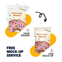 Pochette zip-lock debout stratifiée en aluminium PET de qualité alimentaire imprimée sur mesure recyclable emballage alimentaire sérigraphie collations bonbons