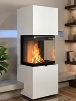 Cheminée à gaz à flamme linéaire, protection environnementale, combustion secondaire, cheminée linéaire intégrée à évacuation directe