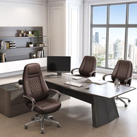 Fauteuils de bureau de direction pivotants ergonomiques modernes à dossier haut en cuir PU FURICCO