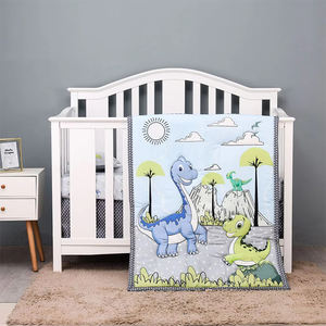 Fabrik Großhandel Soft Breath able 3Pcs Baby Bettwäsche Kinder bett Bettwäsche Set für Kinder 3 Stück Fitted <span class=keywords><strong>Crib</strong></span> Sheet & Staub Rüschen & Tröster - Product Image 3