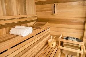 Sauna de Madera de Lujo para Exteriores con Puerta de Vidrio, Sauna de Vapor para Jardín - Product Image 6