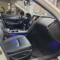Pour INFINITI Q50 Q50L 2015-2022, lampe d'ambiance LED, éclairage intérieur automobile, bande décorative argentée