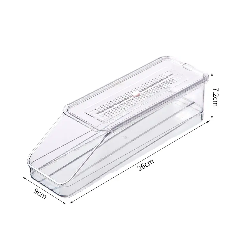 DS1856フリップ多層スタック冷蔵庫フレッシュキーピング収納ボックスエッグホルダートレイ自動ローリングエッグ収納ボックス