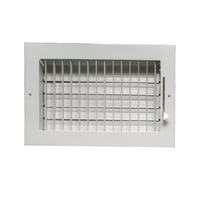 Grille de ventilation rectangulaire en métal 110 mm pour plafond/mur avec installation facile et durable, caractéristiques réglables