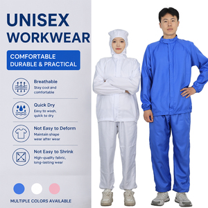<span class=keywords><strong>Ropa</strong></span> de Trabajo Transpirable de Manga Larga para la Industria Alimentaria, Uniforme de Taller Unisex de Talla Grande, Lavable, Sin Decoloración, para Fábrica de Alimentos - Product Image 1