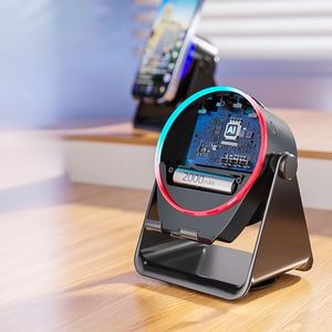 Haut-parleur portable sans fil 5.5 avec éclairage LED RGB, horloge, étanche IP65, support mobile, mini subwoofer - Product Image 4