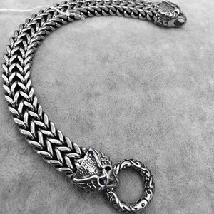 Bracelet chaîne en acier inoxydable tête d'aigle Yunnique pour homme, style punk, design géométrique, origine Guangzhou - Product Image 1