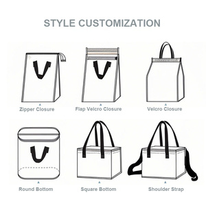 Borsa Termica Dorata di Alta Qualità Riutilizzabile in Tessuto Non Tessuto con Cerniera, Pieghevole per Pranzo e Shopping - Product Image 3