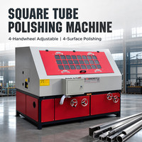 Nouvelle machine de polissage multi-stations pour tubes carrés, machine de finition et de ponçage pour tubes rectangulaires en acier inoxydable, moteur haute rigidité