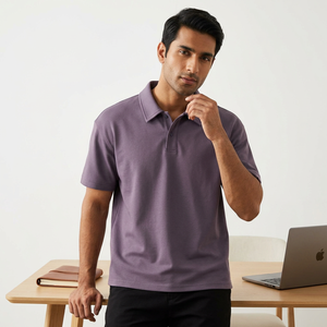 Camiseta de Verano de Algodón Compacto de los Años 50, Corte Holgado, Hombros Caídos, Estilo Polo - Product Image 1