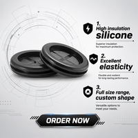 Kuliwei Vente directe usine – Passe-câble en silicone noir personnalisé à fente croisée, protecteur de câble à clipser pour armoire électrique