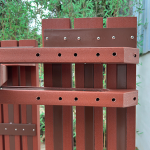 Sân ngoài trời mộc mạc đồ nội thất nhựa gỗ bảng và ghế cho công viên vườn trà sữa cửa hàng cafe sử dụng - Product Image 4