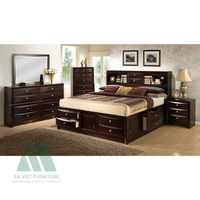 Ensembles de meubles de chambre à coucher modernes en bois fabriqués au Vietnam, mobilier de maison de haute qualité, vente en gros, OEM, ODM, lits, armoires, buffets, hôtels
