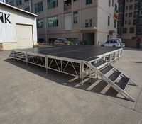 Scène portable en alliage d'aluminium, structure de scène, affichage, scène extérieure noire pour événement