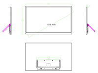 18.5 pouces 120Hz 1080P FHD moniteur Portable HDR affichage de jeu avec support VESA réglable pour ordinateur portable PS5 commutateur PC