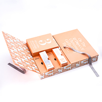 Boîtes d'emballage cadeau écologiques personnalisées à double porte, vides, rechargeables, recyclables, pour calendrier de l'Avent 24 jours, avec gaufrage, pour chaussettes en fourrure