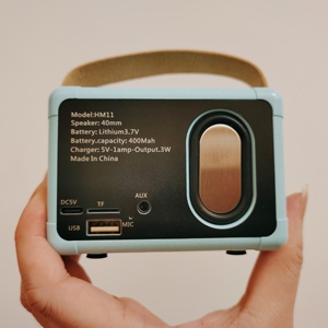 Haut-parleur sans fil rétro, <span class=keywords><strong>radio</strong></span> vintage BT 5.0, mini haut-parleur portable, son stéréo HD pour la maison, la <span class=keywords><strong>cuisine</strong></span>, le bureau, décoration - Product Image 6