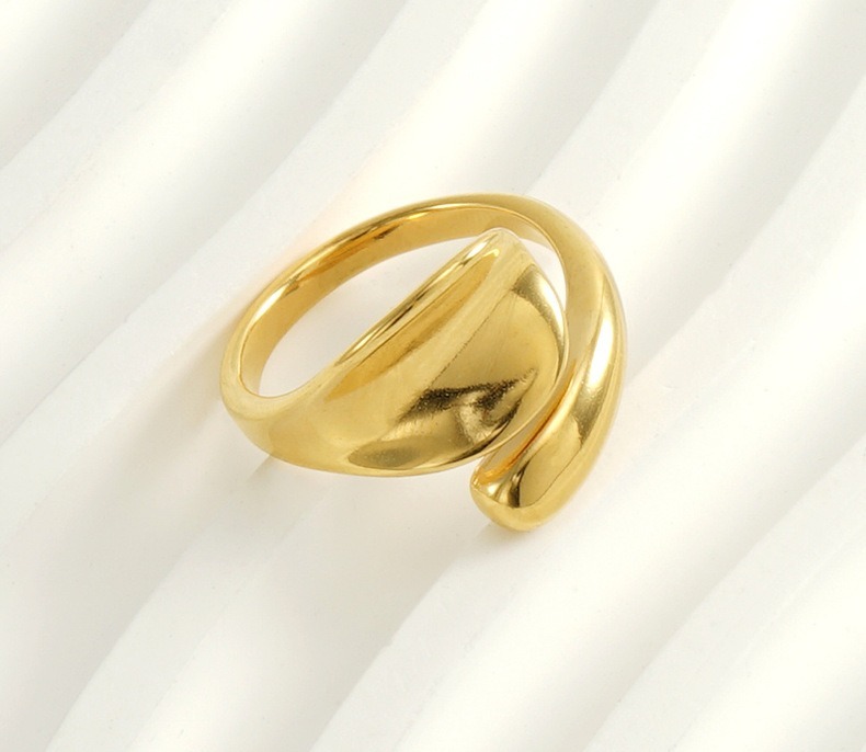 Wholesale Exaggerated Retro Stainless Steel Open