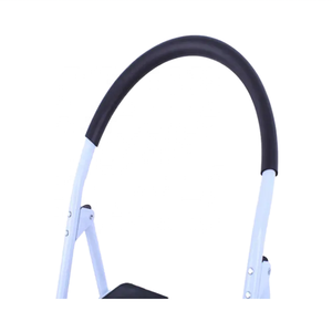 บันไดเหล็กพับได้สีขาว2ขั้น EN131หนัก150กก. พร้อมคันเหยียบกว้างกันลื่นราวบันไดสำหรับงานภายนอกห้องยิม - Product Image 3