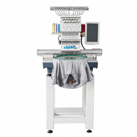 Machine à broder à tête unique INITI de haute qualité, 12/15 aiguilles, pour casquettes plates, machines à broder informatisées