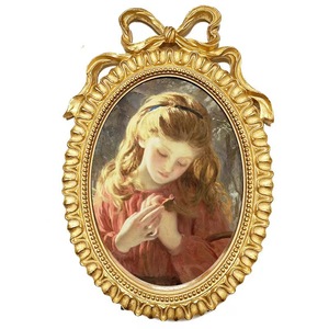 Cornice Portafoto Vintage Europea da 6, 7, 8 Pollici in Resina Rosa, Cornici per Foto da Tavolo - Product Image 4