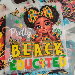 สติกเกอร์การ์ตูนคุณภาพสูง กันน้ำ ทนความร้อน ผลิตจากเรซิ่น PET ซักได้ เป็นมิตรต่อสิ่งแวดล้อม สำหรับเสื้อผ้า พร้อมใช้งานสำหรับเสื้อยืด - Product Image 2