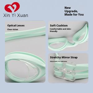 Gafas de Natación de Silicona Casuales para Niños, Diseño de Doble Banda para la Cabeza, con Características Impermeables y Antivaho, Artículos Deportivos - Product Image 2