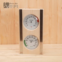 Aksesoris Sauna Kayu Solid dari Produsen Langsung Vapasauna, Termometer dan Higrometer Kayu Pinus dengan Garansi 1 Tahun