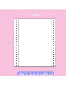NCR Continuous Feed Computer Paper 2-ply,1000 Count Carbonless Copy Paper for Dot <b>Printer</b>, White/pink - Product Image 2