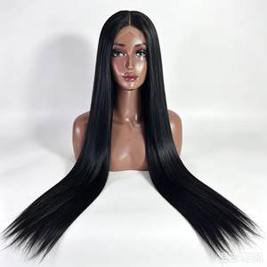 Wig Rambut Manusia Asli Vietnam Double Drawn Bone Straight Tanpa Lem HD Transparent Lace Front Lembut Halus 130% Density - Product Image 3