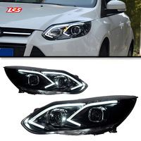 LKS Luces LED de Circulación Diurna de Alta Calidad de 12V para Ford Focus 2012-2014 - Azul, de Una Pieza, para Reequipamiento y Actualización