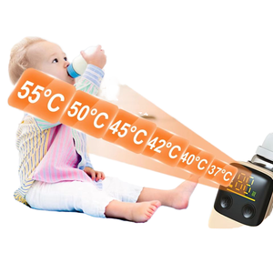 Chauffe-biberon électrique portable 1 pièce avec veilleuse et 6 niveaux de chauffage pour la maison, la voiture et le voyage, le lait pour bébé et la formule - Product Image 1