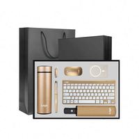 Set Hadiah Bisnis Promosi Ulang Tahun Kantor dengan Logo Kustom, Kombinasi Keyboard dan Mouse Nirkabel, Set Hadiah Mewah Perusahaan