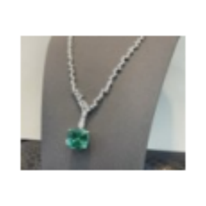 Collier unisexe de luxe en tourmaline Paraiba plaqué rhodium argent Tai de haute qualité, fabriqué par un fabricant OEM - Product Image 1