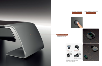 Bureau de direction intégré futuriste, bureau intelligent pour PDG avec système de rangement intégré