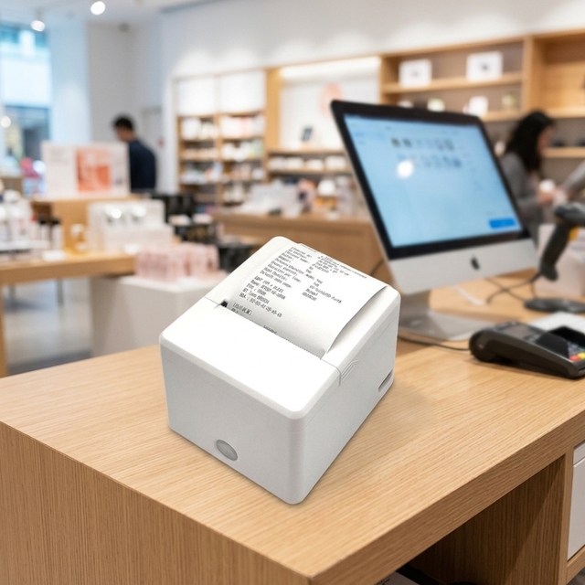 80mm Wireless Bluetooth USB LAN Thermal POS Receipt Printer for Small Business with Auto Cutter and Cash Drawer