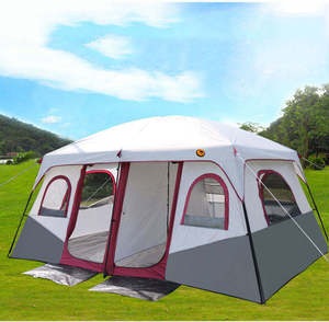 Carpa Familiar Grande Impermeable de Montaje Instantáneo para 8, 10 o 12 Personas, Tipo Cabaña Grande para Acampar al Aire Libre - ¡Oferta! - Product Image 2