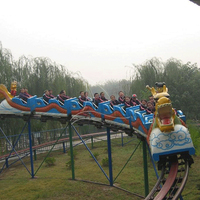 Dijual Roller Coaster gila murah luar biasa hiburan peralatan taman hiburan Roller Coaster untuk dewasa/anak-anak