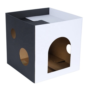 Huisdierenspeelgoed Kattennest Slijtvaste Kattenkrasplank Krasbord Kartonnen Doos Met Hoge Dichtheid Gegolfd Kattenhuis - Product Image 6